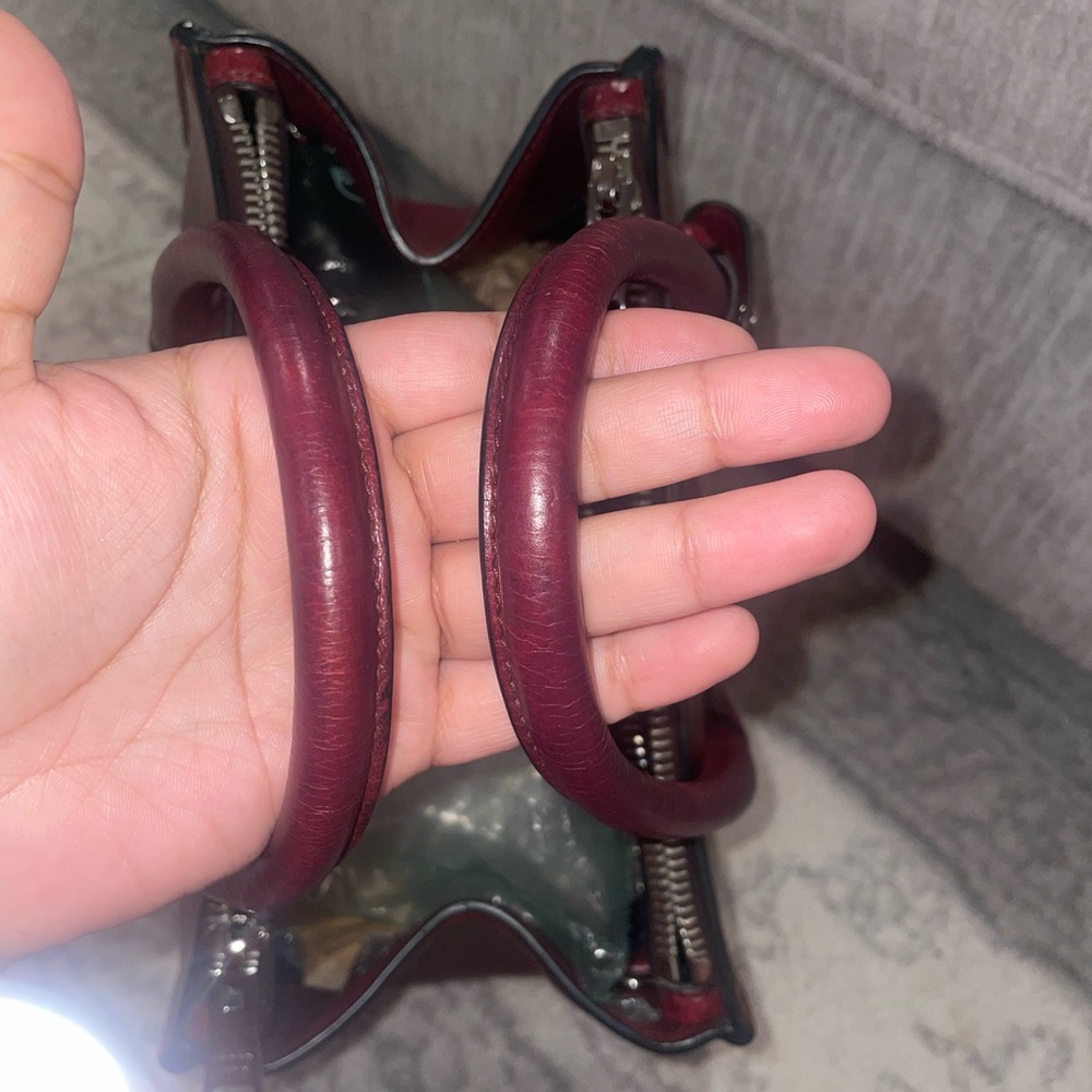 Prada Burgundy Leather Satchel - Picture 7 of 10